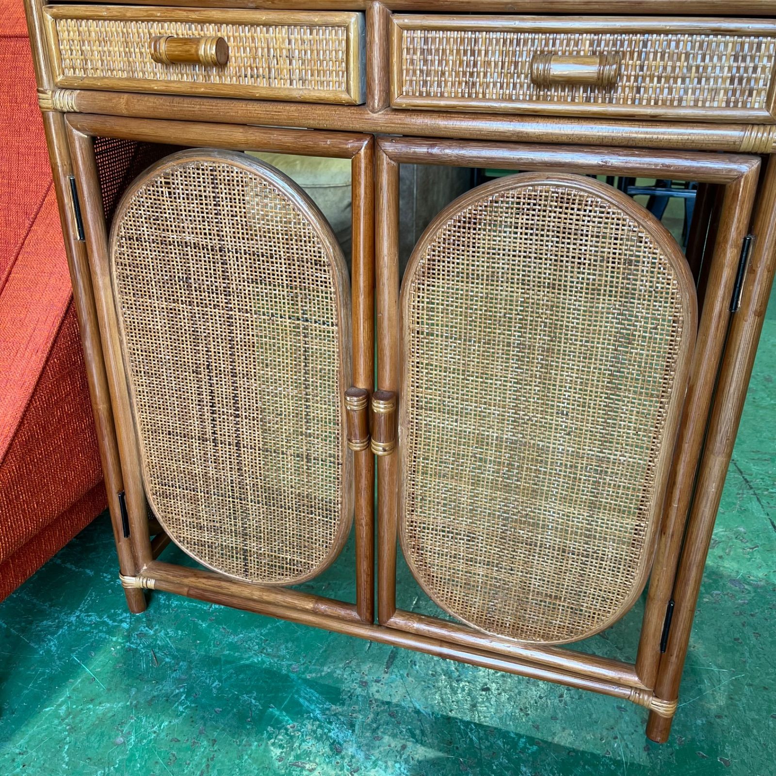 ラタン キャビネット ヴィンテージ ビンテージ 家具 オールド