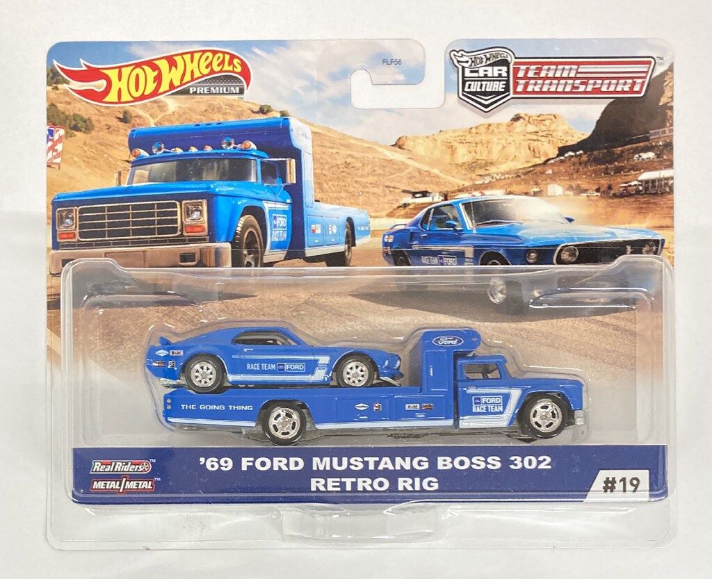 MATTEL HOTWHEELS TEAM TRANSPORT GJT38 '69 FORD MUSTANG BOSS 302