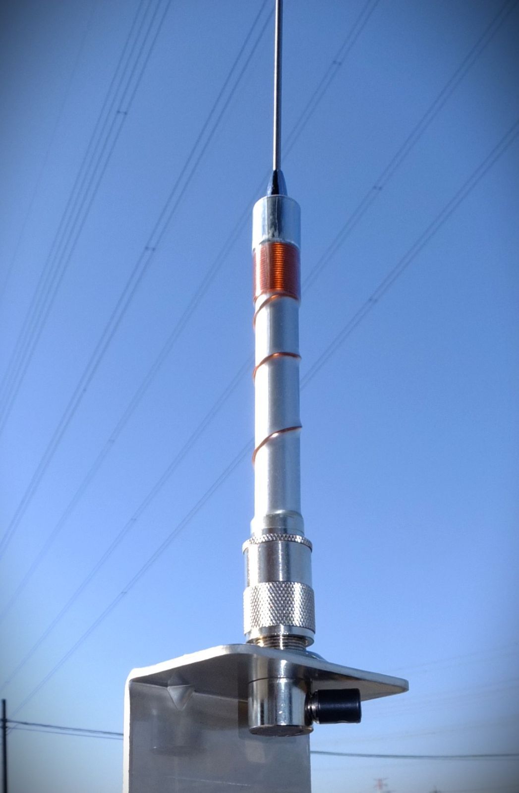 【送料込】★AMコンパクト・軽量!ヘリカルホイップアンテナ25~30MHz(銀) 送料無料】AMコンパクト・軽量!ヘリカルホイップアンテナ25