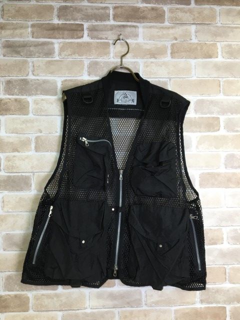 中古】 BAL ﾊﾞﾙ ﾌｨｯｼﾝｸﾞﾍﾞｽﾄ BAL-1803 MESH UTILITY VEST ﾎﾟﾘ ﾌﾞﾗｯｸ XL