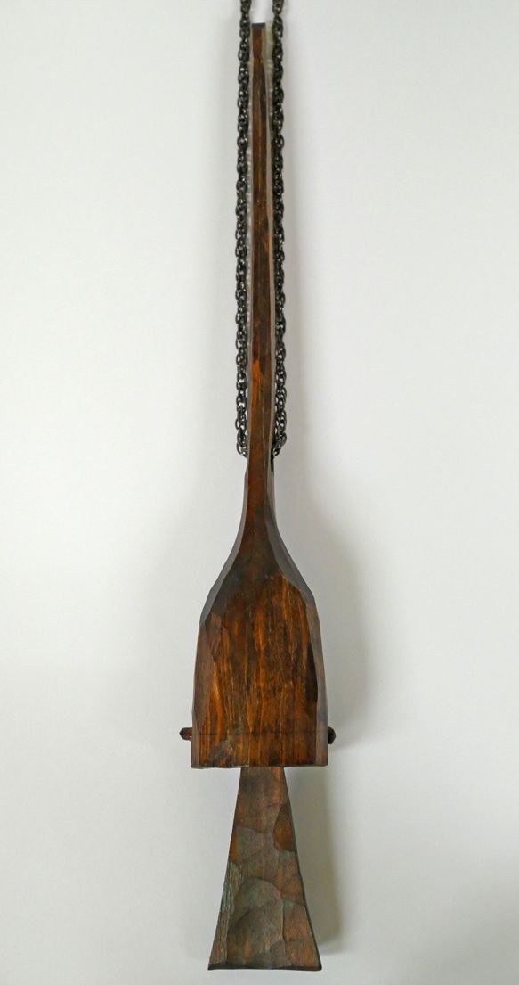 砂澤ビッキ 風 の 木鈴 ネックレス ペンダント 砂澤 ビッキ「樹鈴ペンダント（約18.8cm）」木彫作品 世界的彫刻家