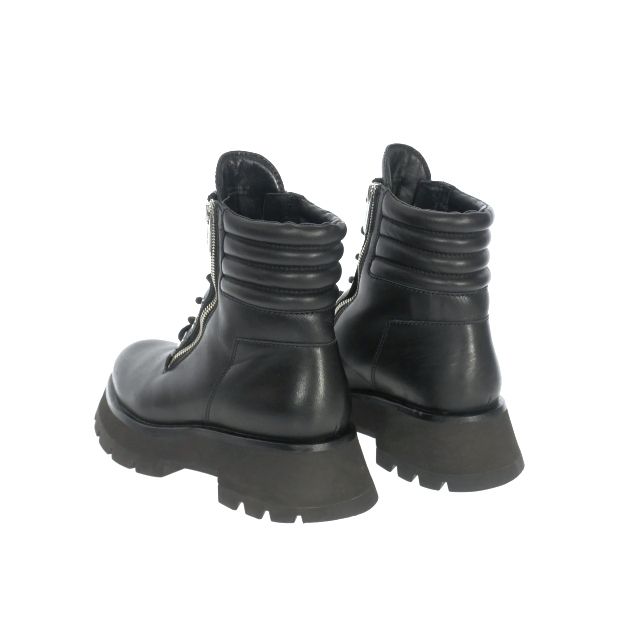 3.1 フィリップリム 3.1 phillip lim Kate Lug Sole Duuble Zip Leather Boot ダブルジップレザーブーツ 靴 38 ブラック 黒 SSF0-T742SEN