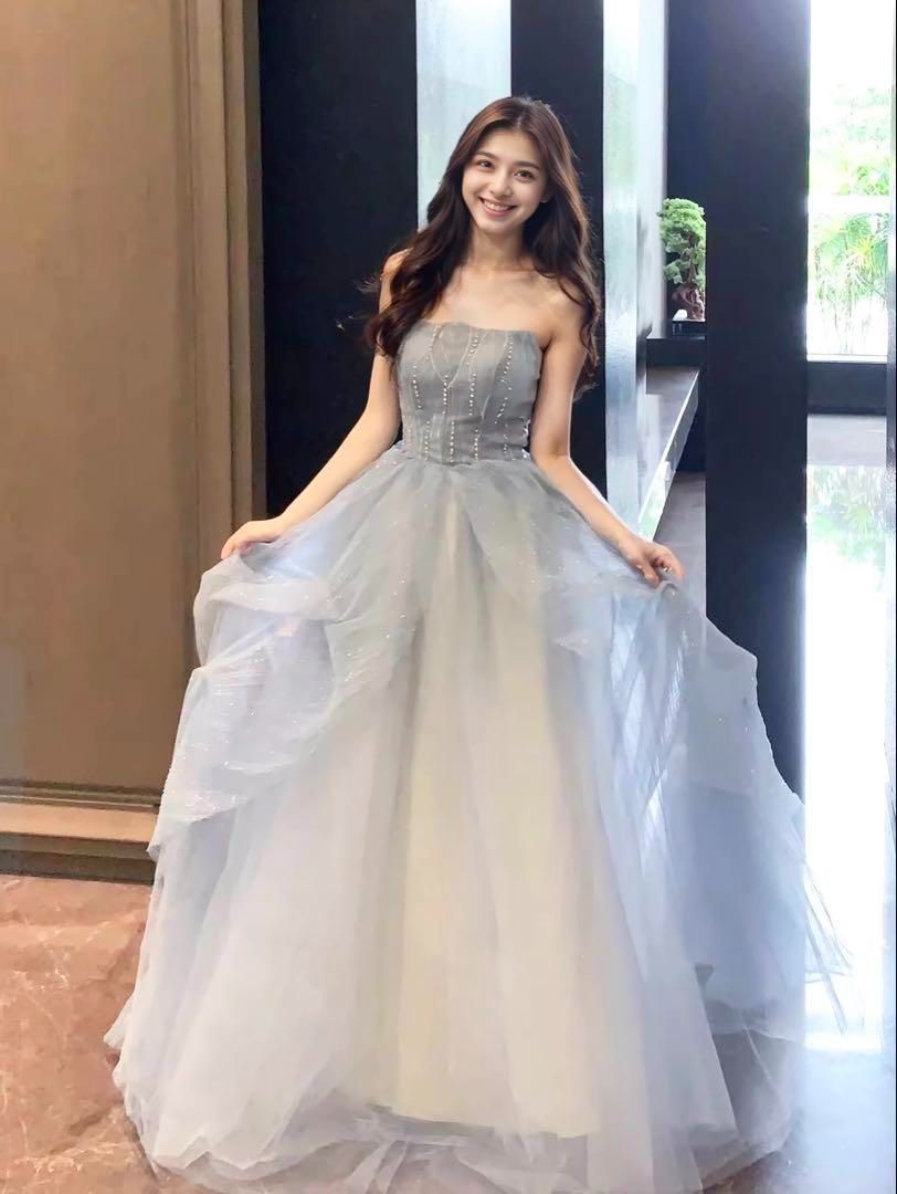 新品未使用 【大人気 チュールカラードレス】結婚式の前撮り お