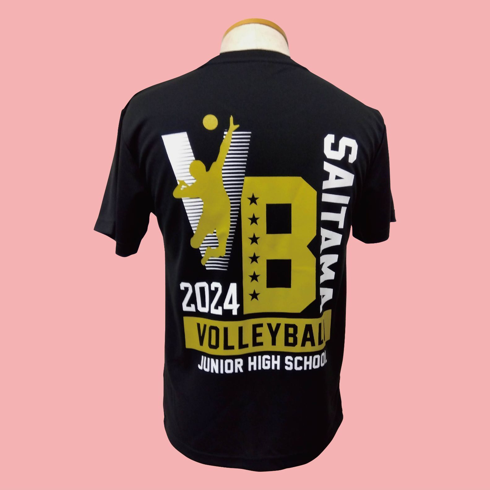 1点限り!!】バレーボールTシャツ ブラック 2024年度モデル埼玉県