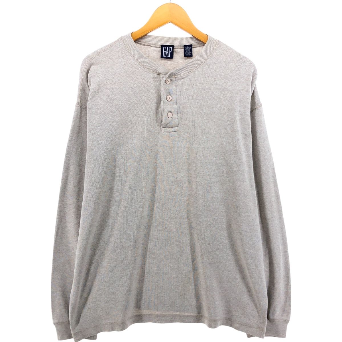 古着 90年代 ギャップ GAP ギャップ ヘンリーネック サーマルロングTシャツ メンズL相当 ヴィンテージ|eaa538434