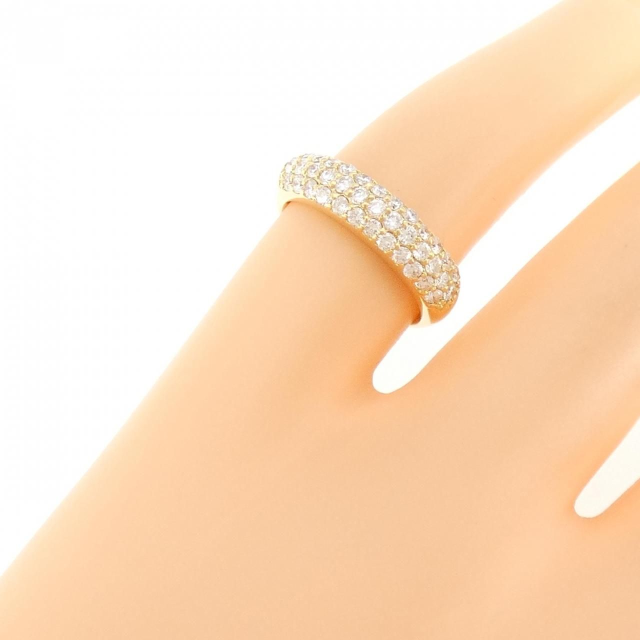 K18YG パヴェ ダイヤモンド ピンキーリング 0.40CT - メルカリ 