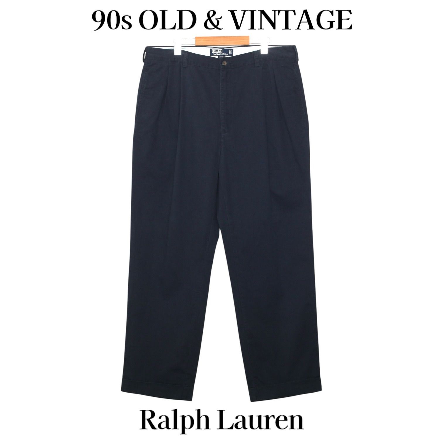 90s Polo by Ralph Lauren ポロチノ ハモンドパンツ ネイビー
