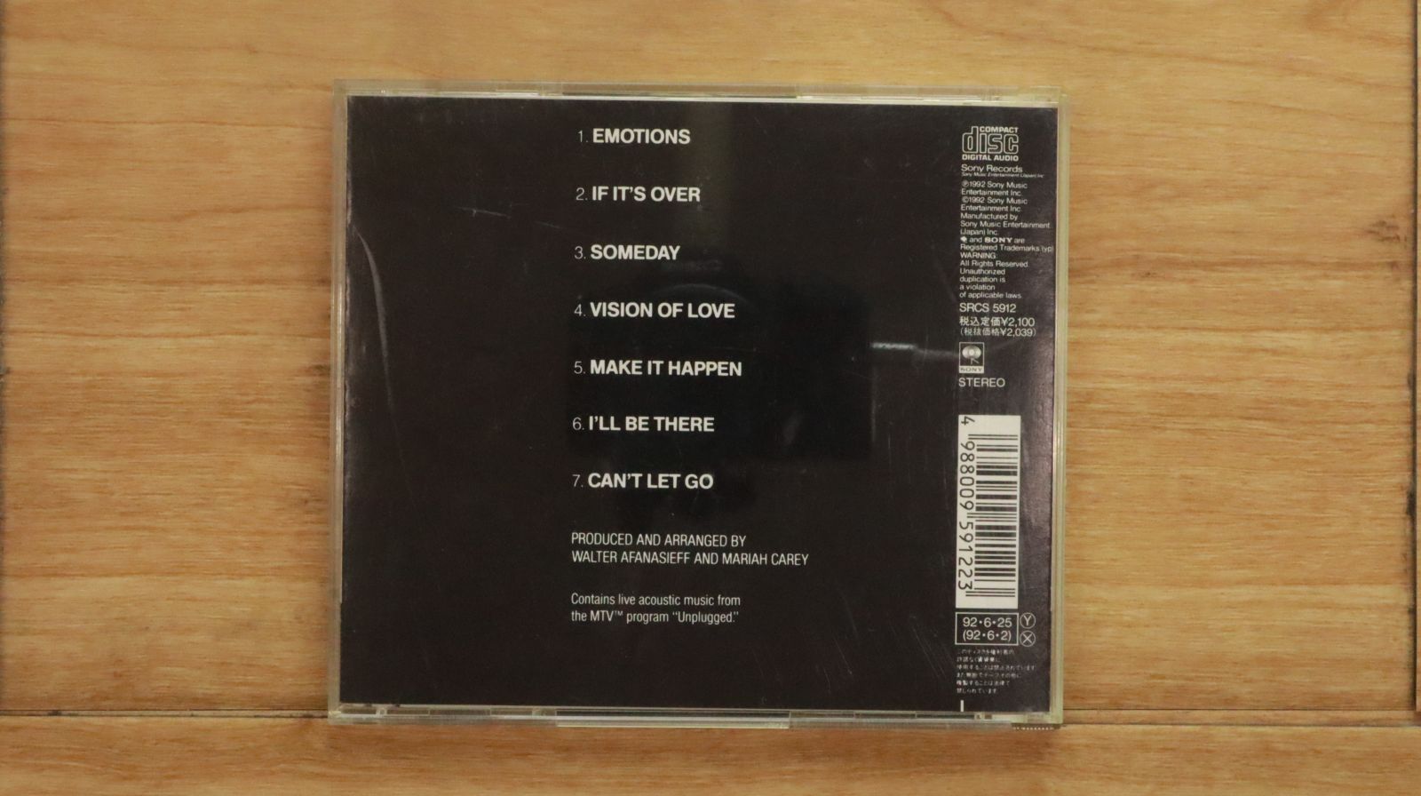 国内盤CD☆マライア・キャリー/Mariah Carey□ MTV Unplugged EP