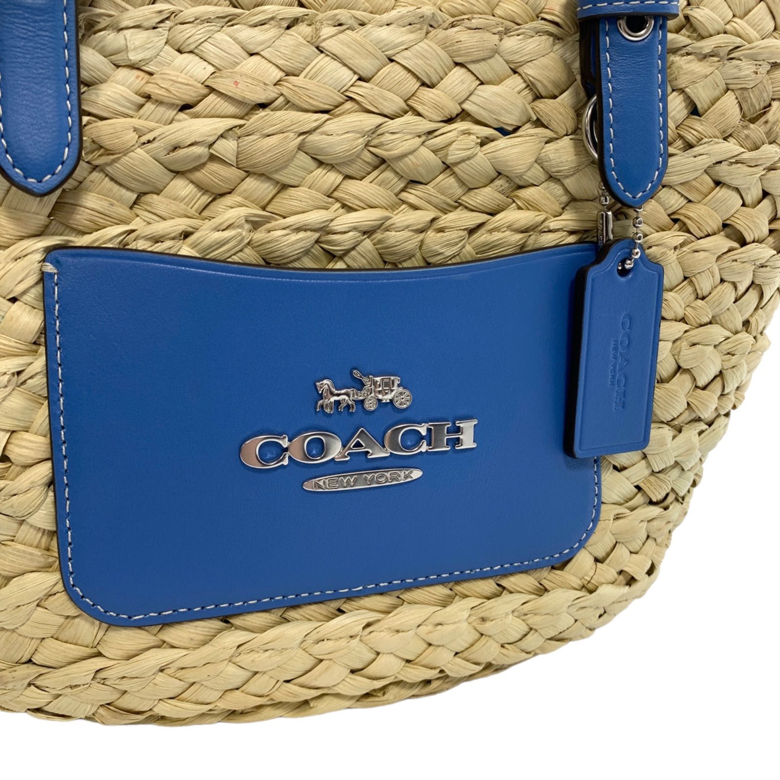 COACH CJ519 2WAY カゴバッグ ショルダーバッグ ハンドバック Amazon.co.jp: [コーチ] バッグ ストロー スムースレザー かご
