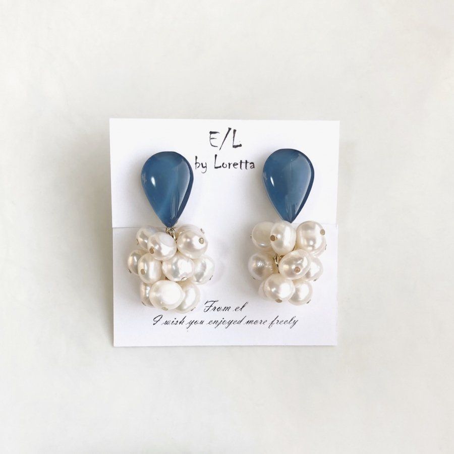 ピアス pierce pearl bubble 淡水パール パール 大ぶり （ビジュー