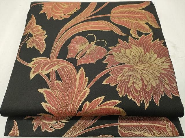 平和屋着物○全通柄京袋帯 黒猫 逸品 未使用 DAAX4170ps 京