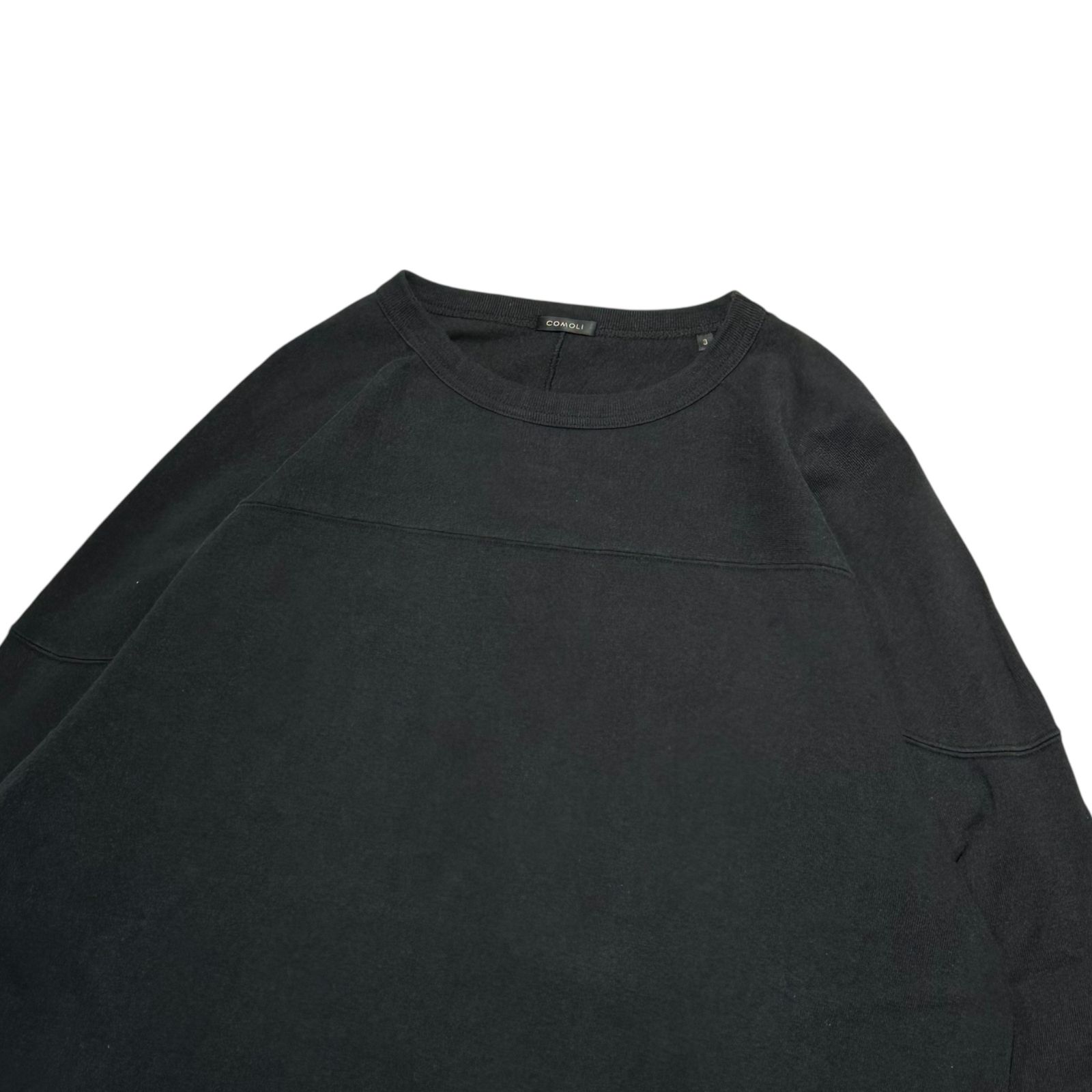 comoli 23aw フットボールT フェードブラック サイズ3 COMOLI / コモリ