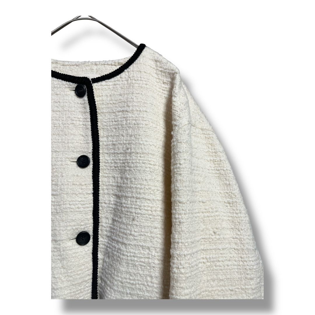 DES PRES デプレ ループヤーンドビー ノーカラージャケット ウール