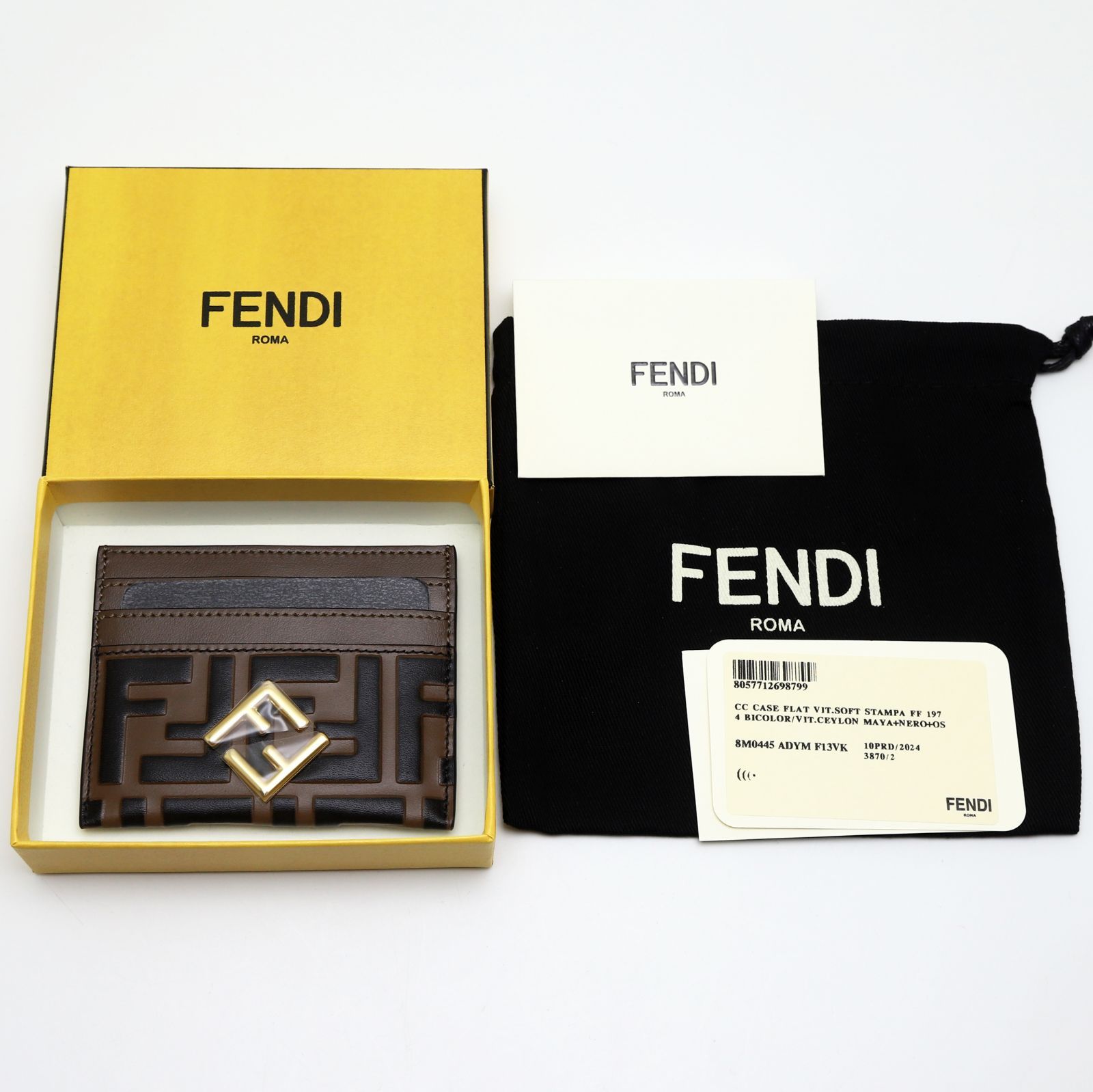FENDI名刺入れCC CASE VIT.SOFT STAMPA FF 1974 FENDI名刺入れCC CASE VIT.SOFT STAMPA FF 1974