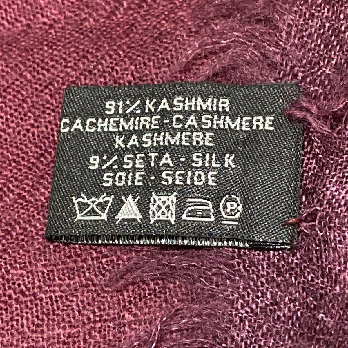 CHANEL(シャネル) ストール(ショール)美品 - ボルドー×ライトブラウン  