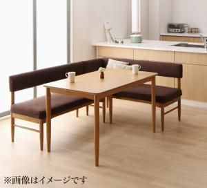 ダイニングセット（テーブルu0026ソファ） リビングでもダイニングでも使える ソファベンチセット 3人 3点セット(テーブル+ソファ1脚+アームソファ1脚) ナチュラル W120