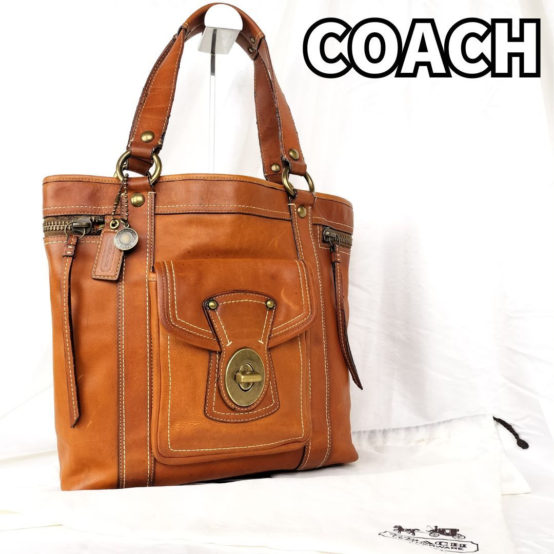 上質なエイジング✨】 COACH コーチ トートバッグ ターンロック マルチ 