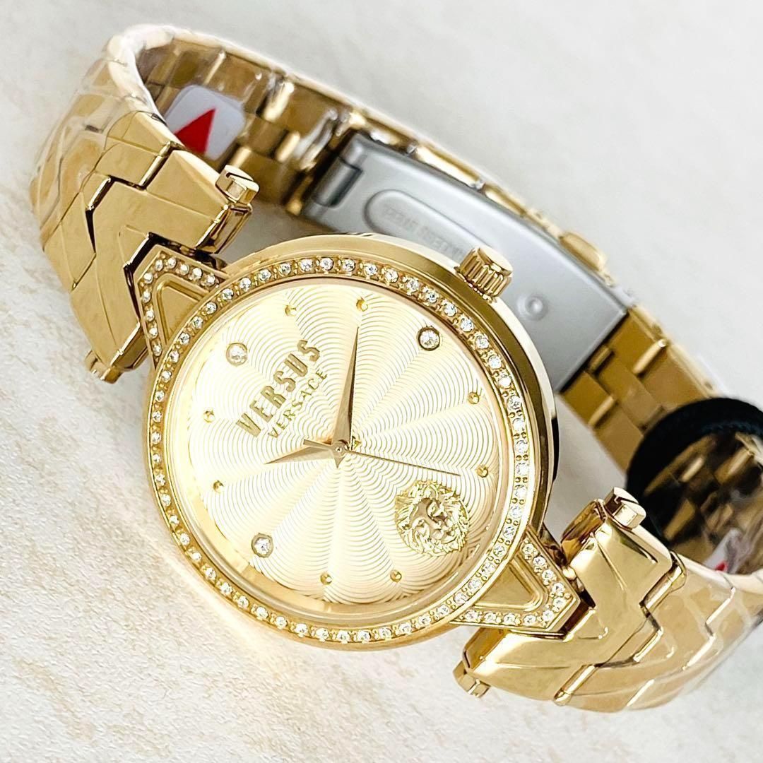 新品ヴェルサスVERSACEレディース腕時計クォーツ日本製ゴールド