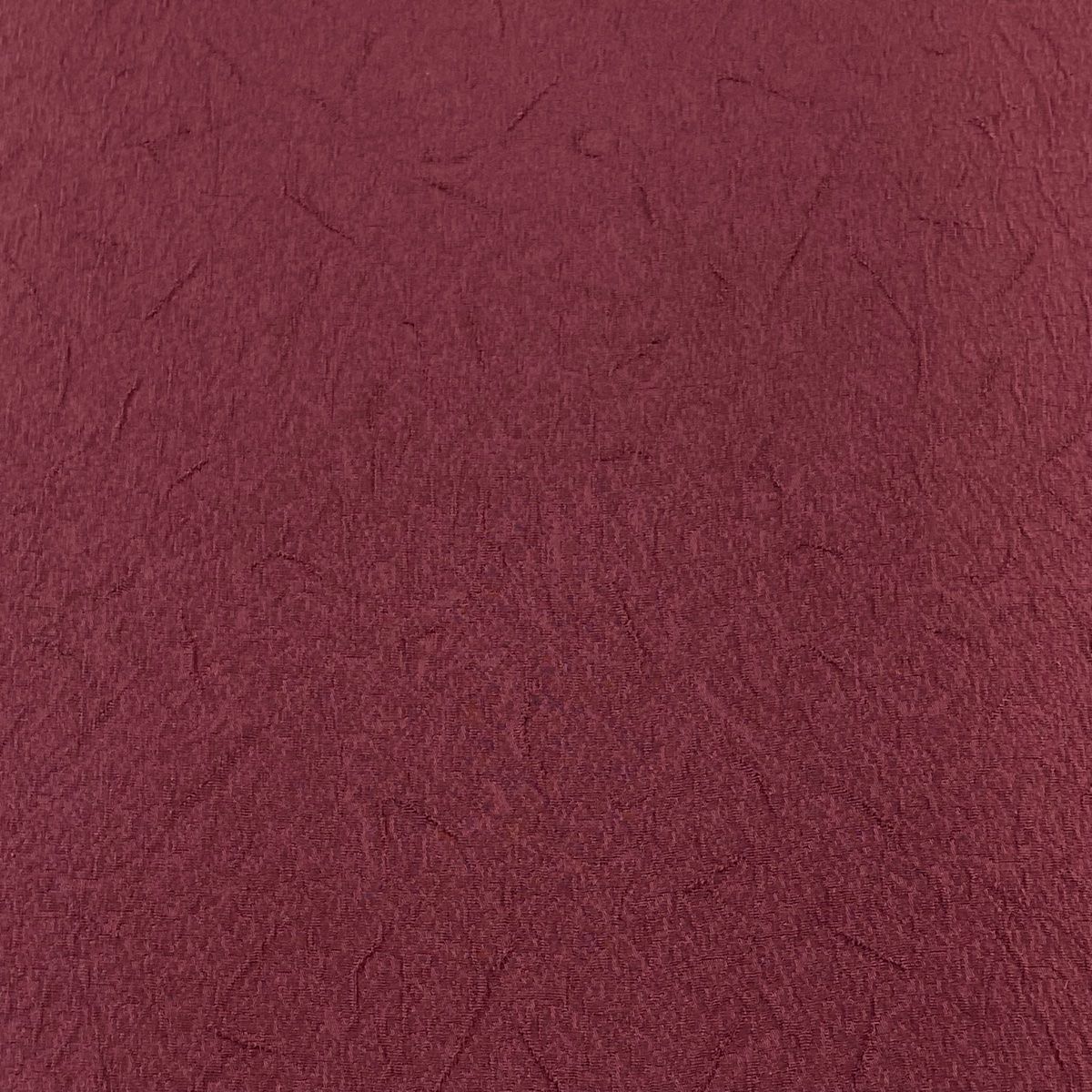 反物 秀品 色無地 地紋 堅牢染 えんじ色 正絹
