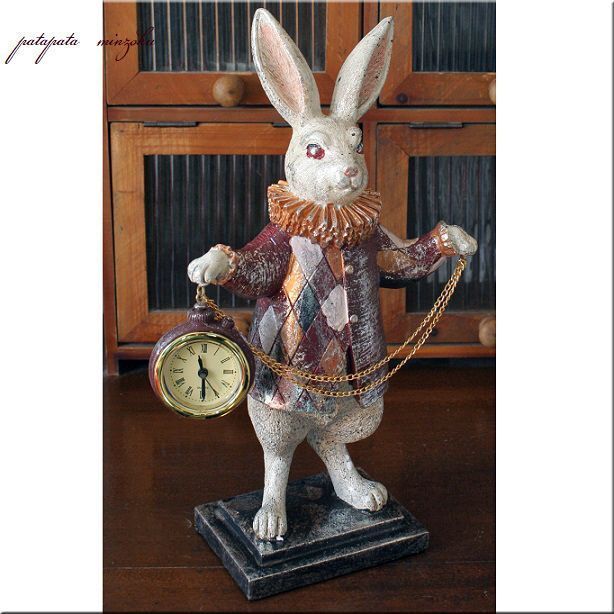 不思議の国のアリス アンティーク ラビット トレイ スタンド うさぎ