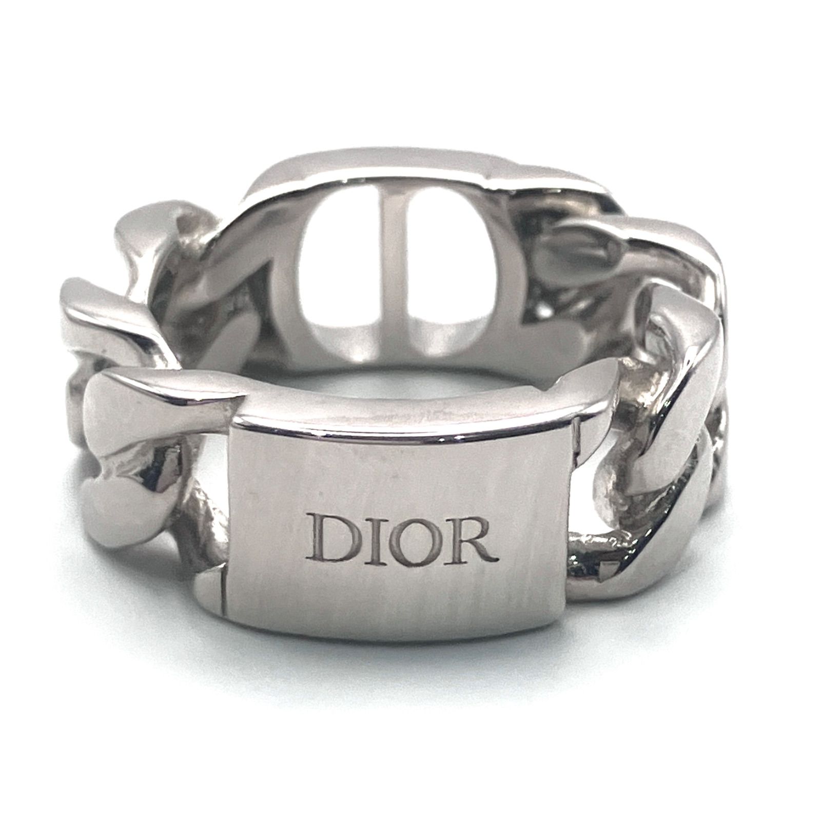DIOR ディオール チェーンリンク リング オブリーク シルバー 925 S