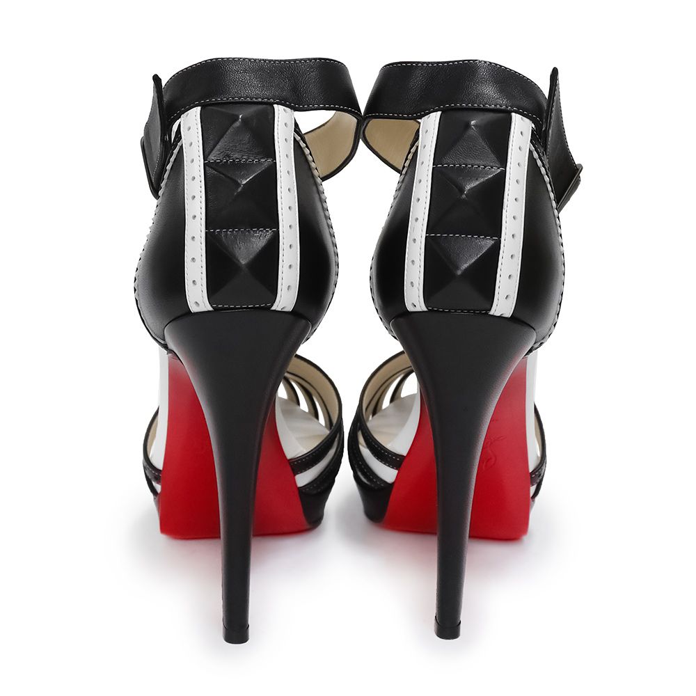 クリスチャンルブタン サンダル ピンヒール 靴 #37.5 24.5 レザー  