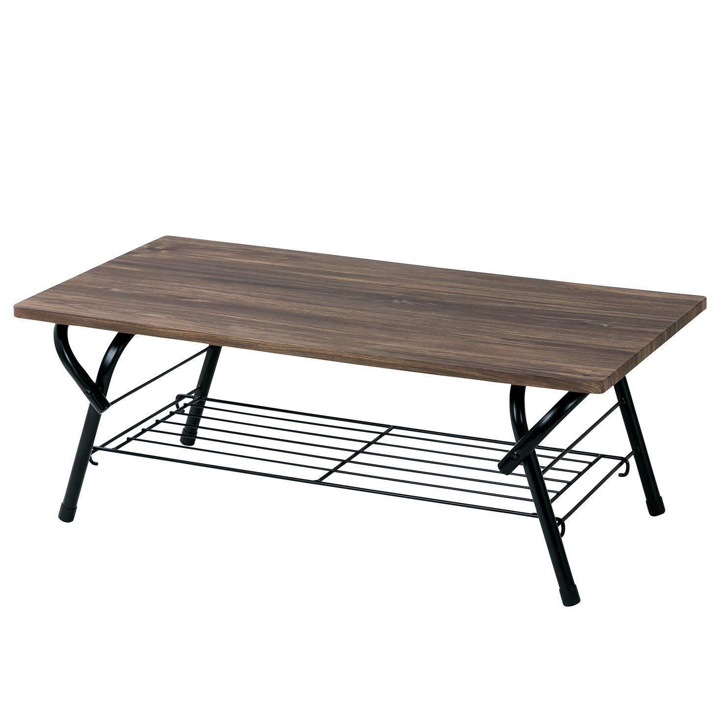 【在庫セール】ヴィンテージ調フロアーテーブル 90×45×33 ヴィンテージブラウン T8-VST90VBR 【ローテーブル・コーヒーテーブル・木目調】 武田コーポレーション
