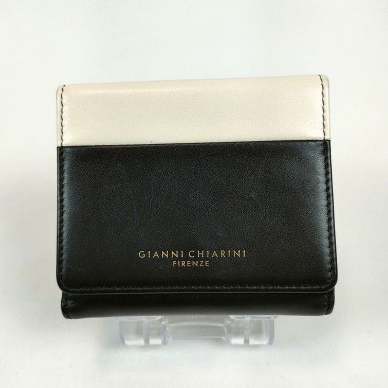 良品 GIANNI CHIARINI ジャンニキアリーニ 三つ折り財布 バイ