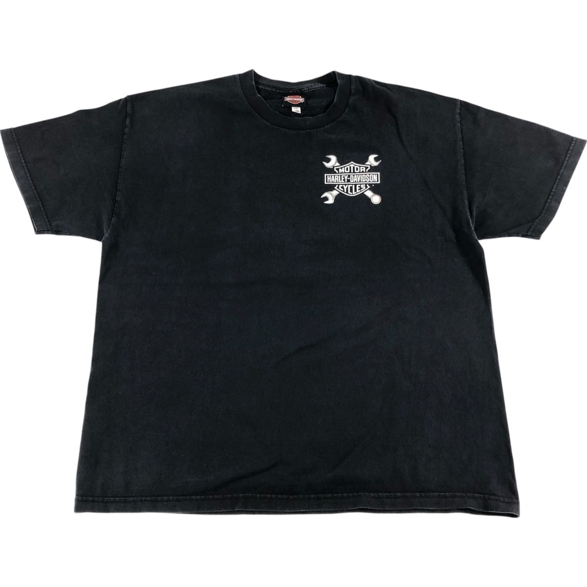 古着 ハーレーダビッドソン Harley-Davidson ALSTYLE ドクロ柄 スカル柄 バックプリント モーターサイクル バイクTシャツ|eaa551611