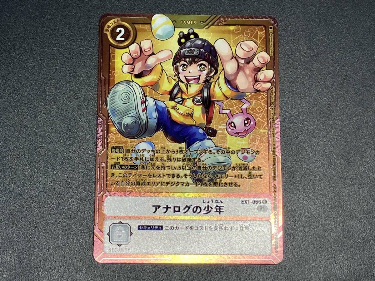 トレカ デジモンカードゲーム R アナログの少年(パラレル/背景金