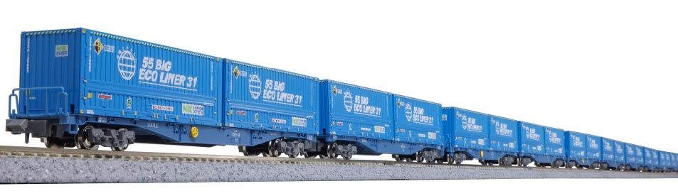 【KATO】　トヨタ　ロングパス・エクスプレス(エコライナー)20両セット コキ105「トヨタ ロングパス エクスプレス」（エコライナー） 10
