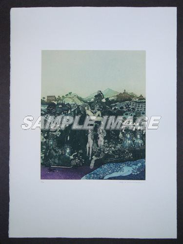 山下清澄 版画 「イタリアの幻想VI」 【額縁無し】Kiyozumi