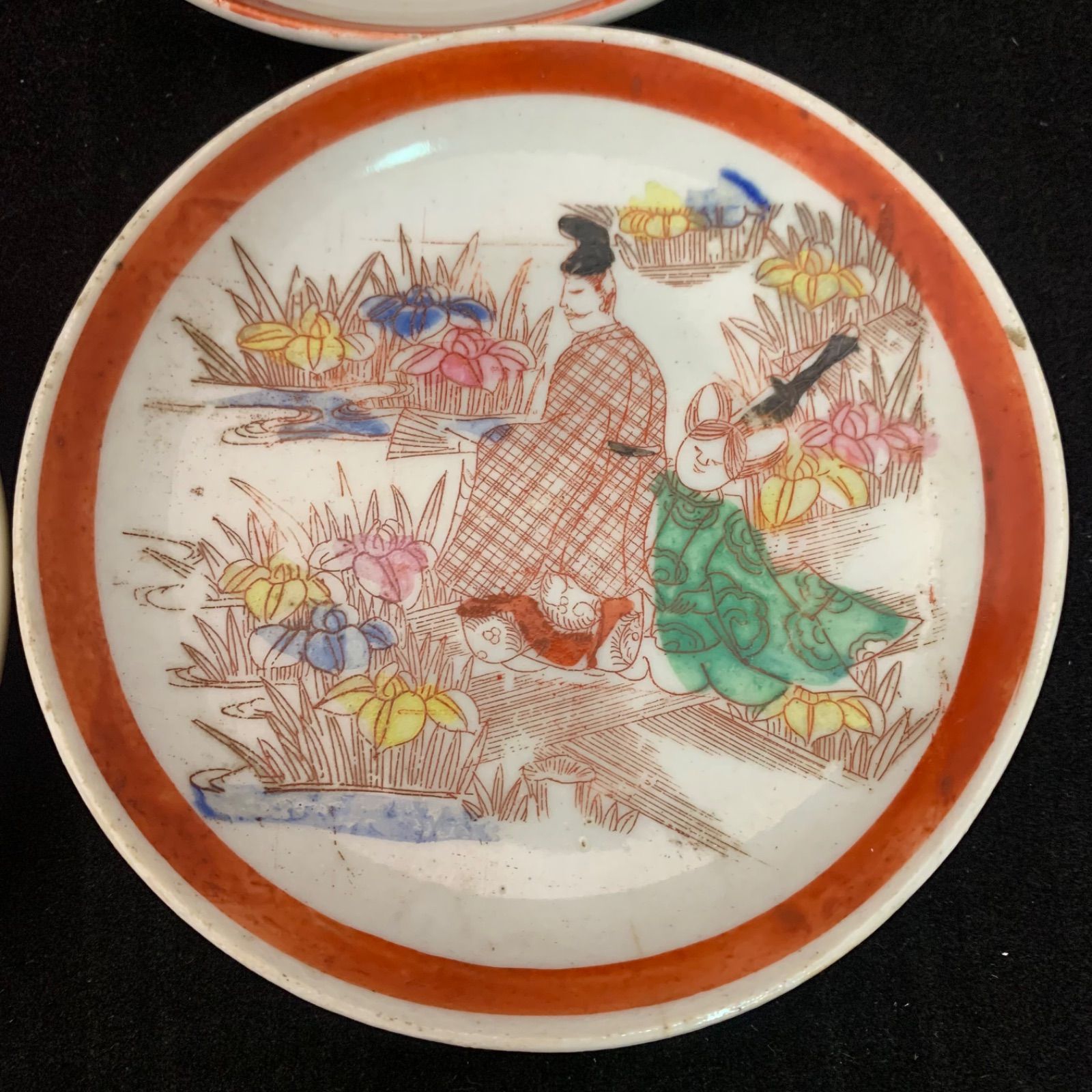 江戸〜明治時代　小皿　骨董品　アンティーク ①江戸〜明治 小皿 骨董品 和食器 絵皿 印判手 9枚 - メルカリ