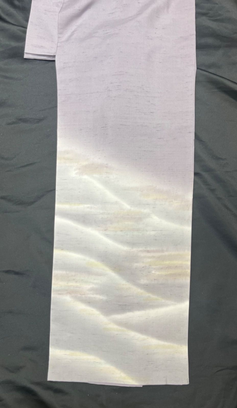 k31☆白黒お召し☆豪華絢爛綺麗身丈163cm 裄丈70cm正絹袷広襟(未使用)