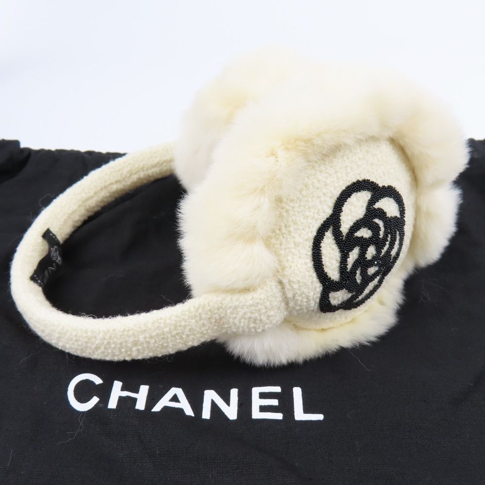 78667 CHANEL シャネル イヤーマフ 耳当て カメリア ココマーク 防寒 