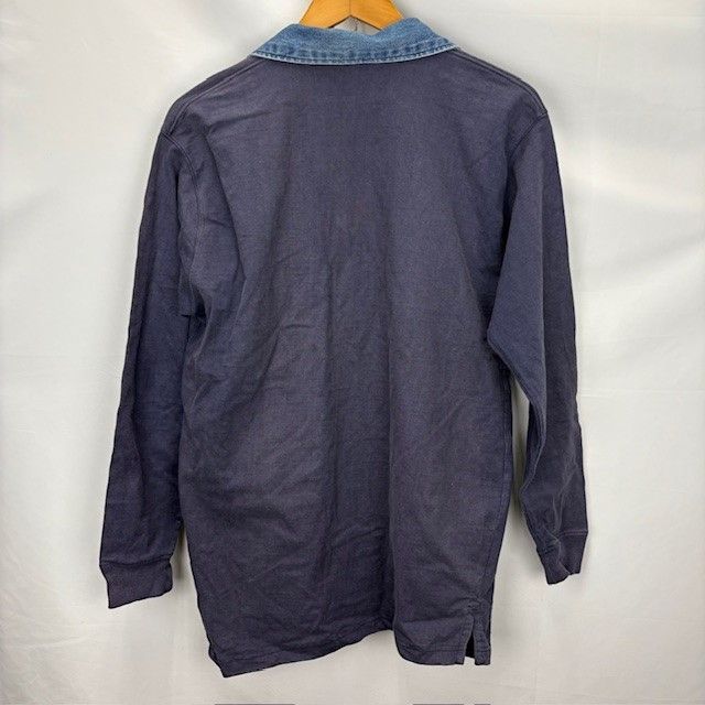 KOLOR デニム襟 長袖 ポロシャツ 2012 アーカイブ 90年代 POLO by RALPH LAUREN 襟デニム切替 長袖 ポロシャツ