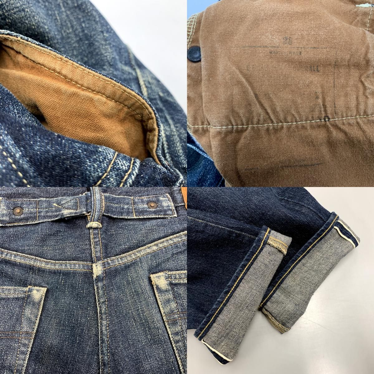 OLD JOE シンチバックヴィンテージ加工デニムパンツ 36 OLD JOE O.J BRAND オールドジョー サスペンダーボタン バック
