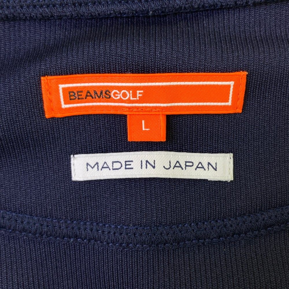 サイズ：L BEAMS GOLF ビームスゴルフ 2023年 ハーフジップ 長袖トレーナー  ネイビー系 [240101460025] ゴルフウェア メンズ ストスト サイズ：L BEAMS GOLF ビームスゴルフ 2023年 ハーフジップ 長袖