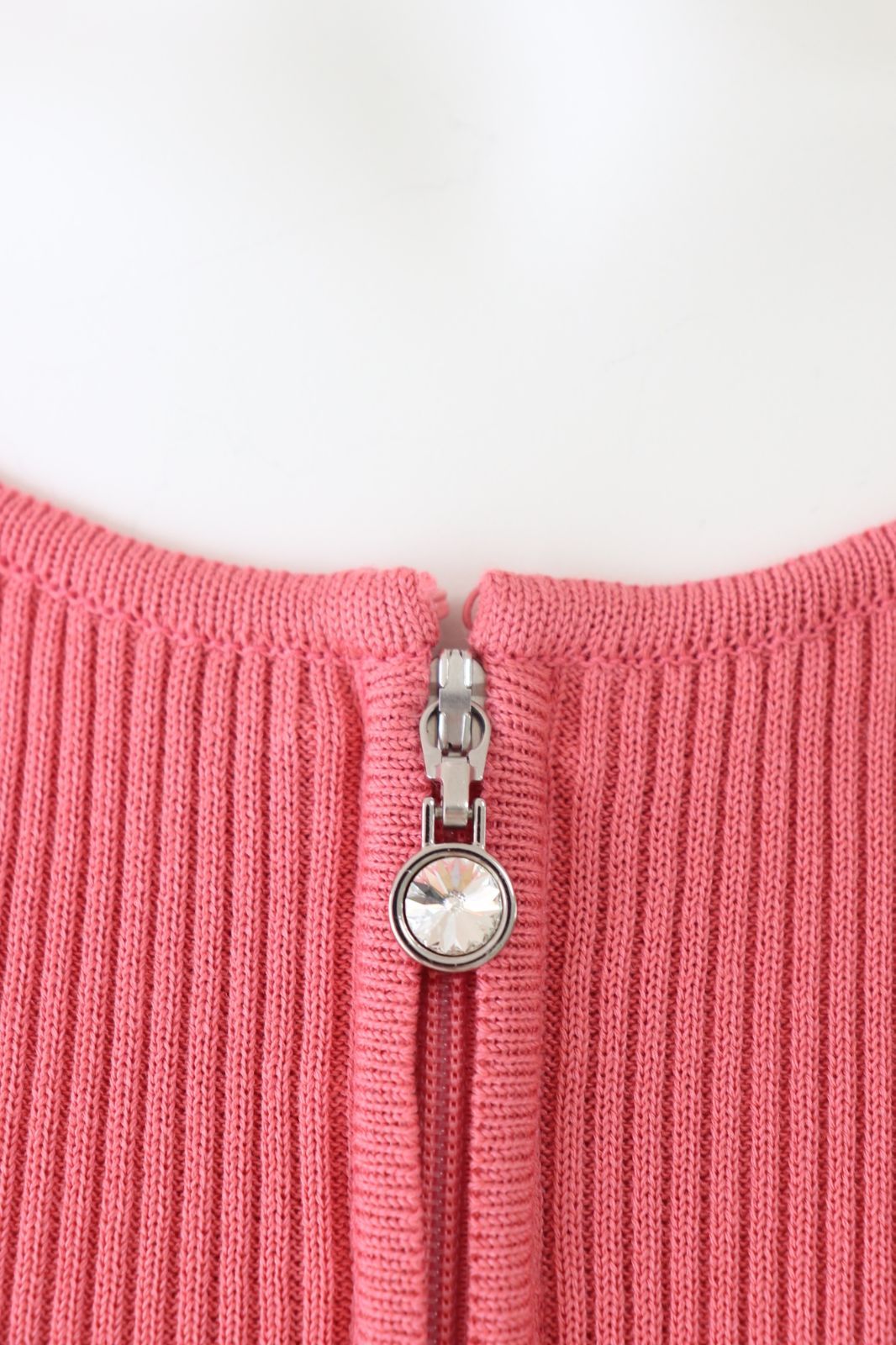 ルネ　rene ニットカーディガン“Check Puff” ピーチピンク　38 Rene ビジューリブニットカーディガン 6912680 ピンク 36サイズ ルネ