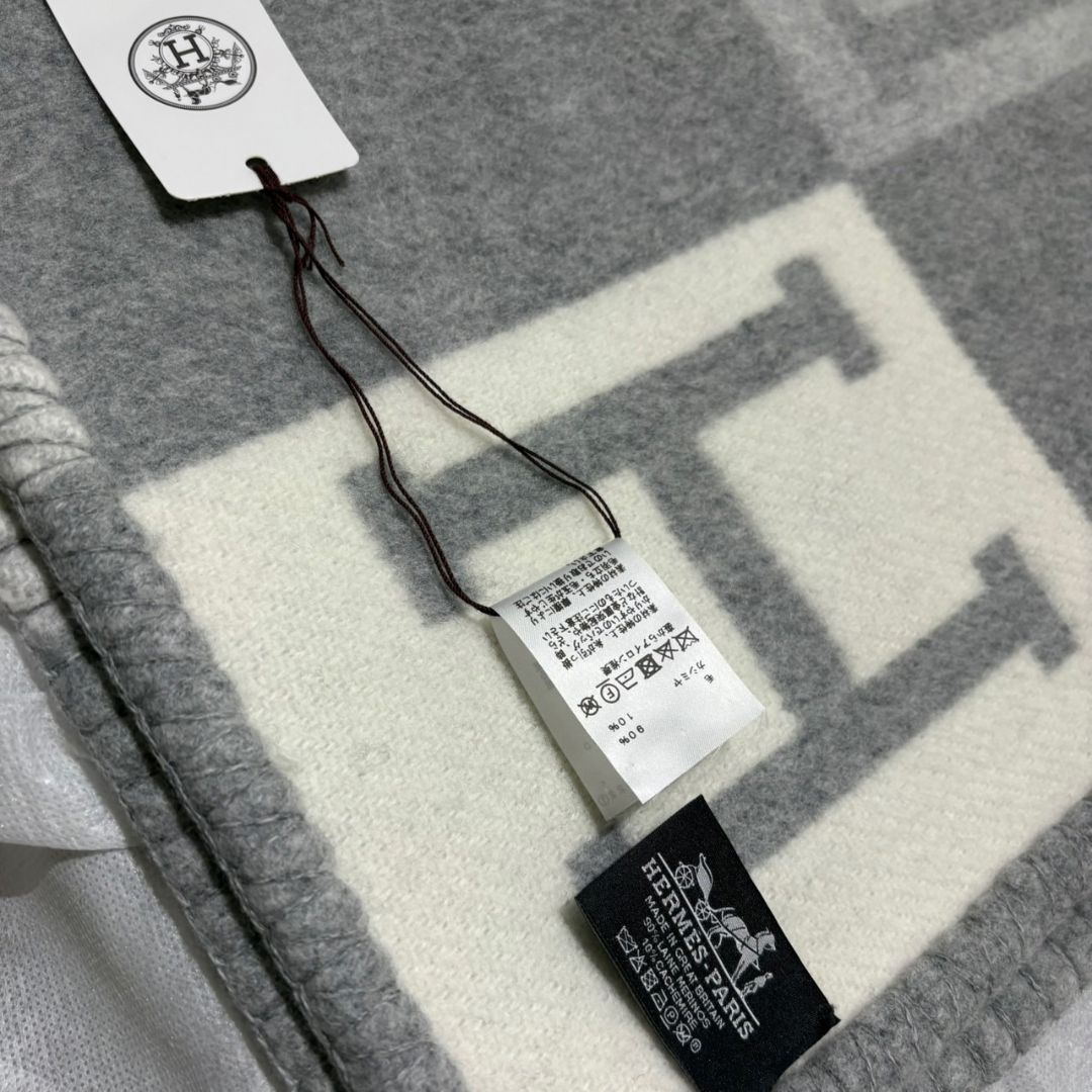未使用】エルメス Hermes プレード アヴァロンⅢ ブランケット