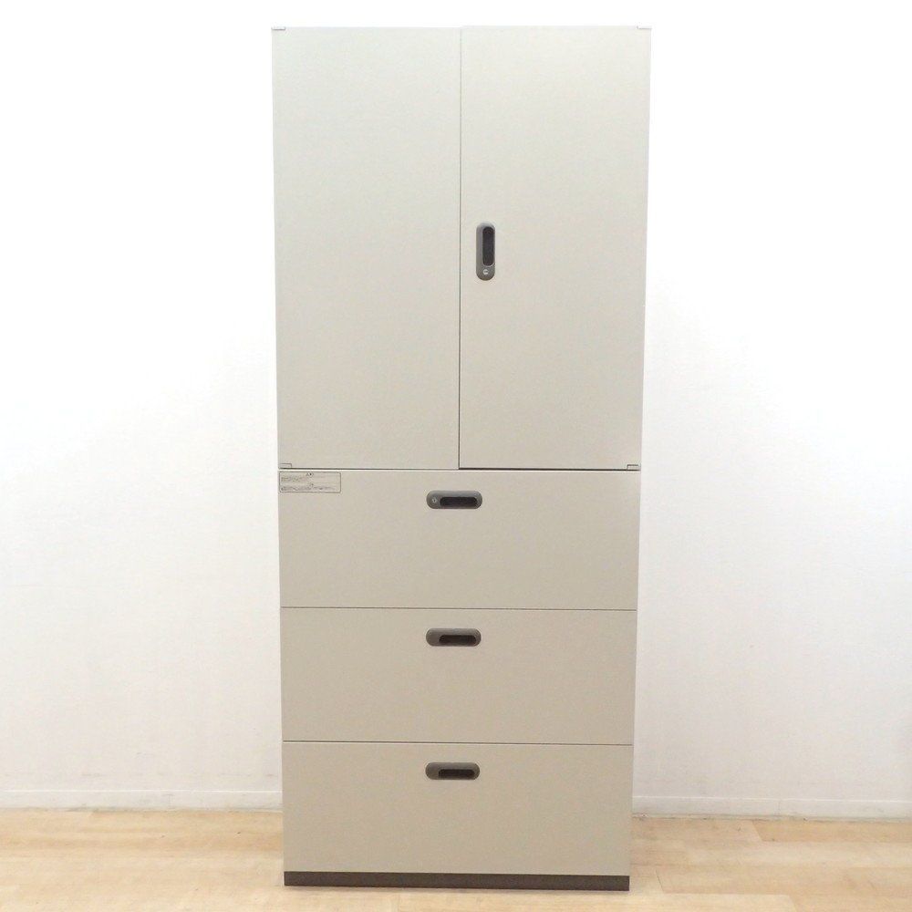 プラス リンクス LINX LX-5 上下書庫 L5-105A|L5-105H-3 鍵無 エルグレー ハイキャビネット 収納庫 物置 EG18799 オフィス家具