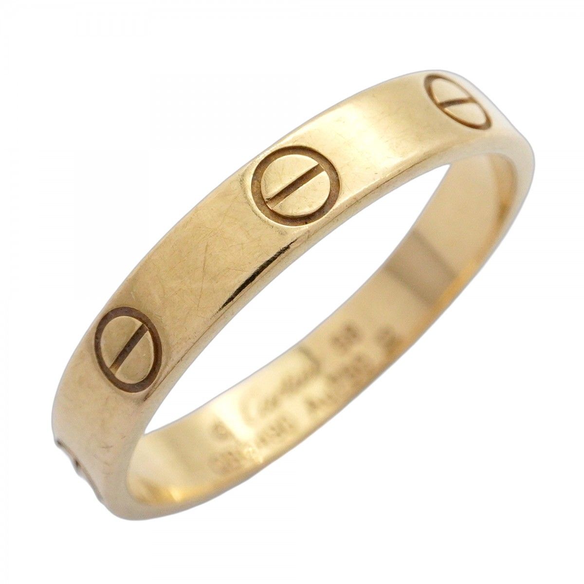 5jmb0264 カルティエ リング ミニラブ K18YG イエローゴールド ＃58 メンズ