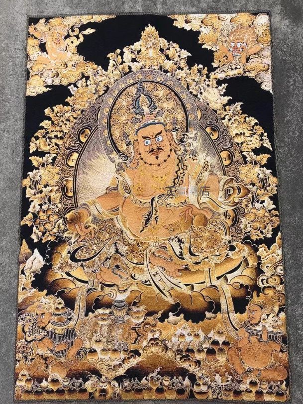Liu Yong 油彩画 チベット　伝統的な衣装の人物と馬 Liu Yong 油彩画 チベット 伝統的な衣装の人物と馬