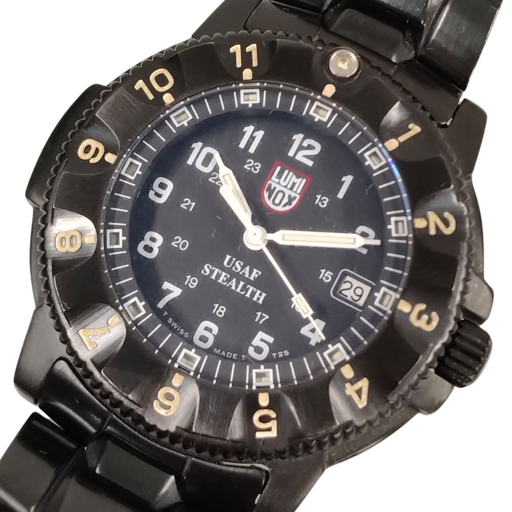 LUMINOX ルミノックス SERIES 3400 Ref.3402 USAF Stealth F-117 NIGHTHAWK 時計 2024年8月  電池交換 稼働品 ブラック 正規品 / 20216 - メルカリ