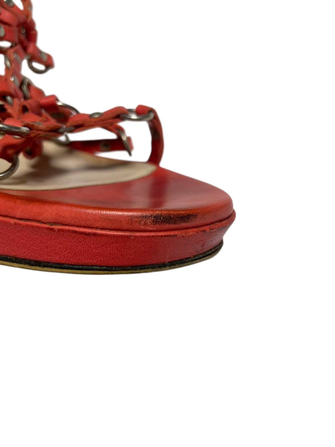 ジミーチュウ　JIMMY CHOO パンプス　ハイヒール　 サンダル 23.0 N0533】ジミーチュウ JIMMY CHOO パンプス 37.5 23.5cm オレンジ