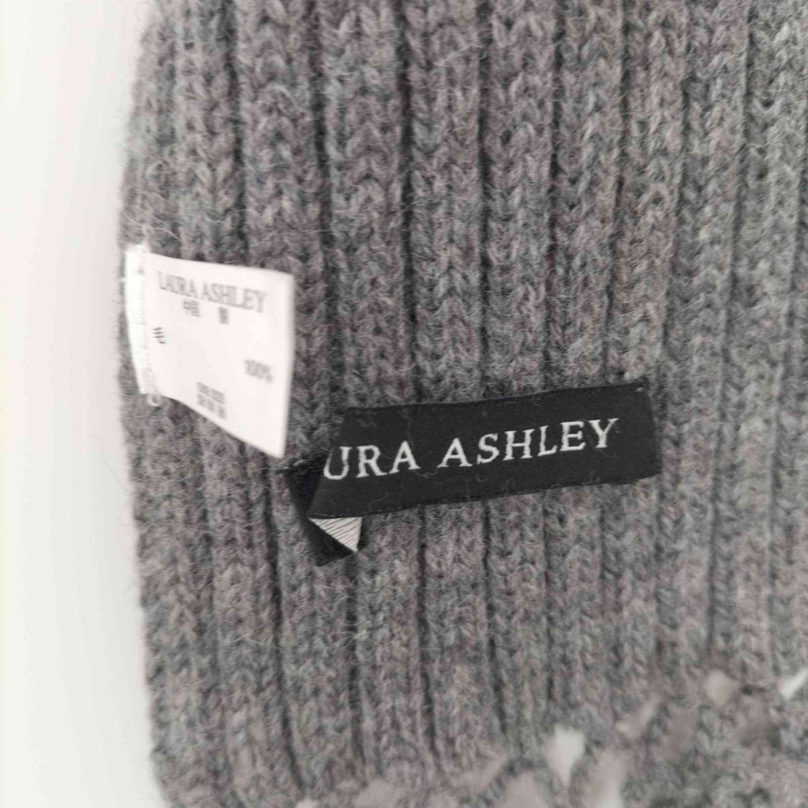 ローラアシュレイ LAURA ASHLEY フラワーモチーフ ウールマフラー レディース 表記無 