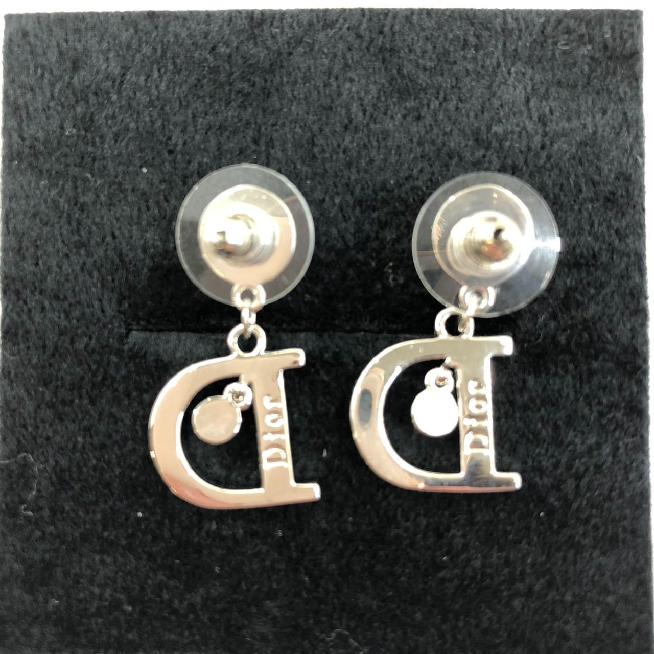 クリスチャンディオール ピアス シルバー ロゴ シルバー金具 Christian