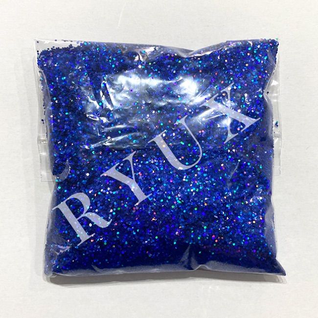 ラメ グリッター レインボーブルー 0.8mm 50g 塗装 素材