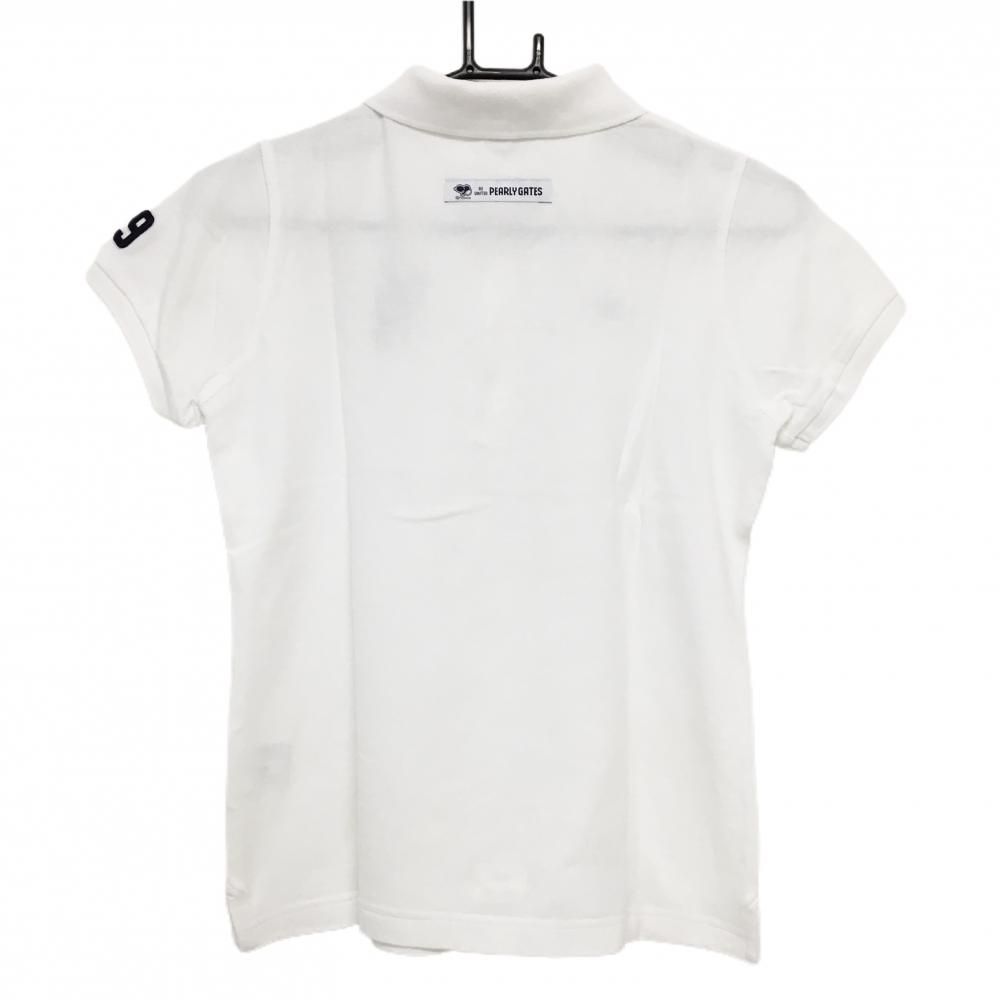 超美品】パーリーゲイツ×PEANUTS 半袖ポロシャツ 白×ネイビー