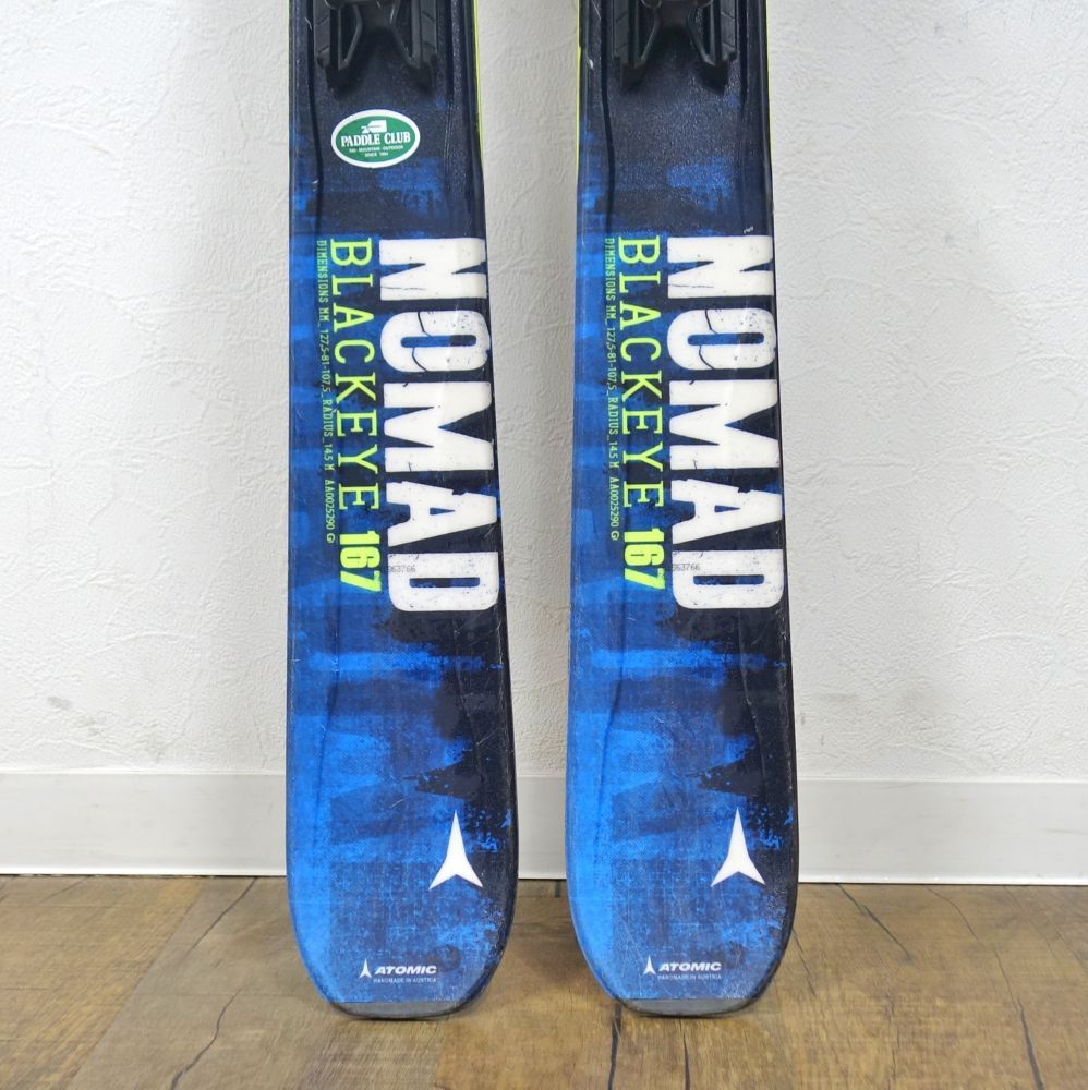 アトミック ATOMIC NOMAD BLACKEYE 167cm ビンディング XTO12 ゲレンデ スキー アウトドア アトミック ATOMIC NOMAD BLACKEYE 167cm ビンディング XTO12